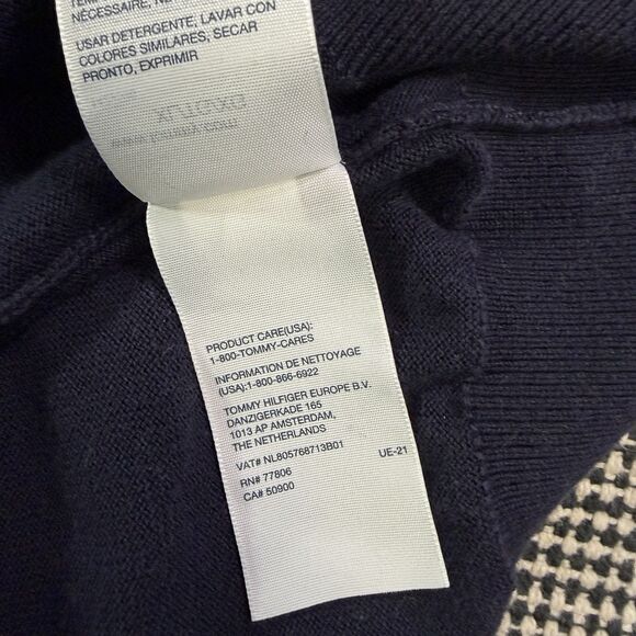 Tommy Hilfiger Men’s Sweater Navy Blue Sz XL Crewneck Pullover Embroider Logo - Picture 9 of 9